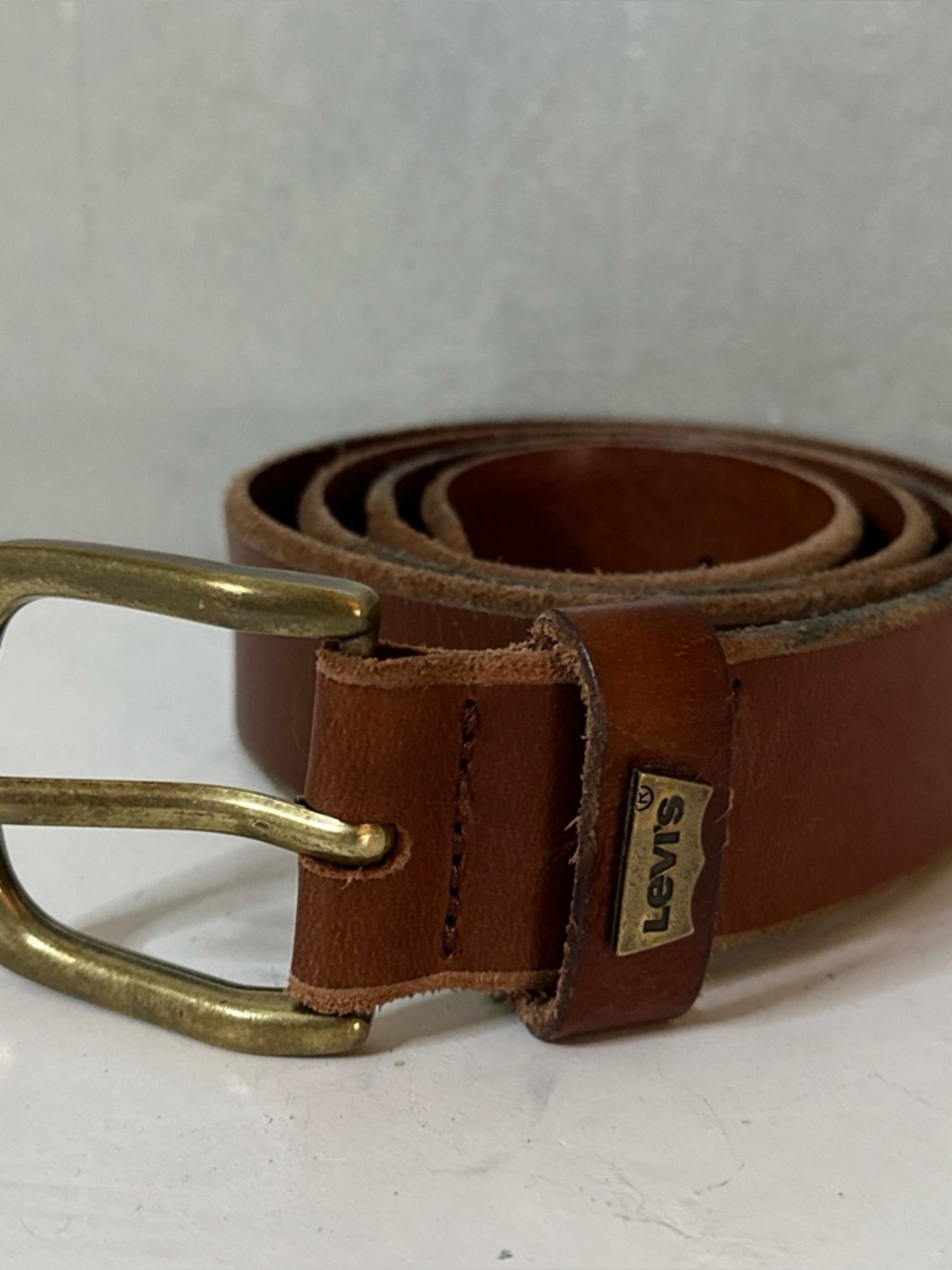 Levi's  Brown Full Grain Bovine Leather Belt - Men's Size 38
